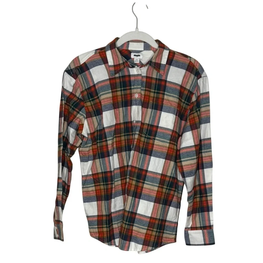 J. Crew Women’s Classic Button Up Flannel Shirt NWT PS Red Plaid